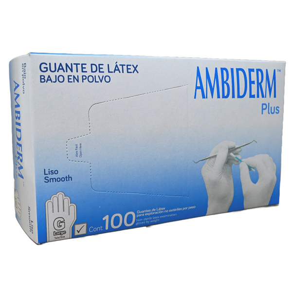 Guante de látex liso Ch, M, G AMBIDERM