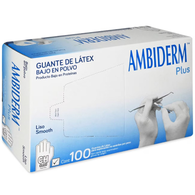 Guante de látex liso Ch, M, G AMBIDERM