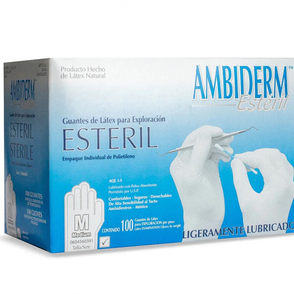 Guante esteril AMBIDERM CH, M, G