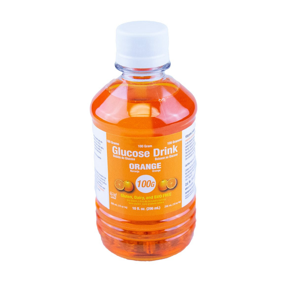 Dextrosol - Soda para tolerancia a la glucosa de 50g, 75g, 100gr de naranja