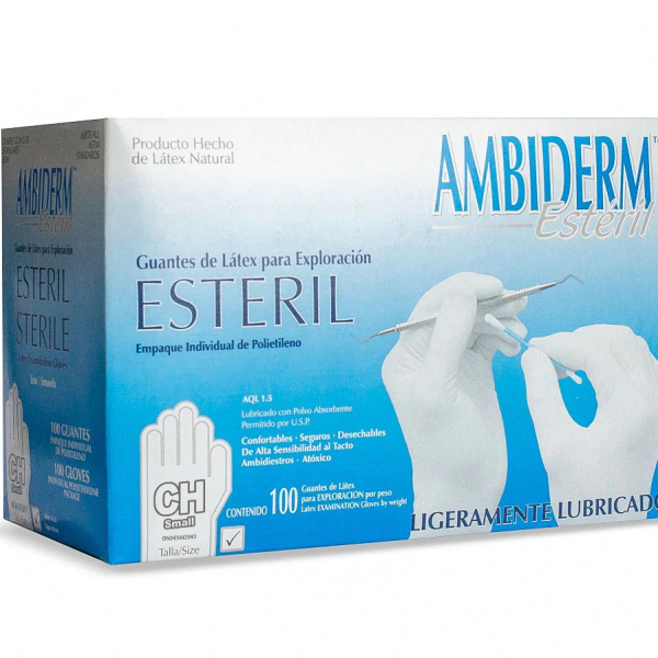 Guante esteril AMBIDERM CH, M, G