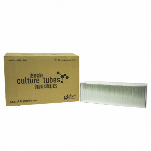 Tubo de vidrio 13 x 100 mm c/250 pzas mca Globe Scientific